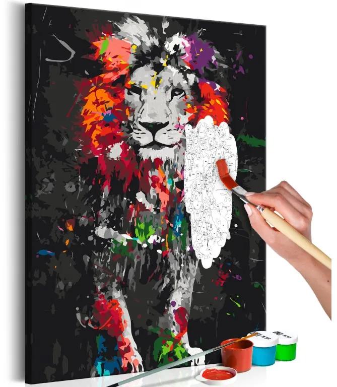 Obraz - maľovaný podľa čísel Colourful Animals Lion