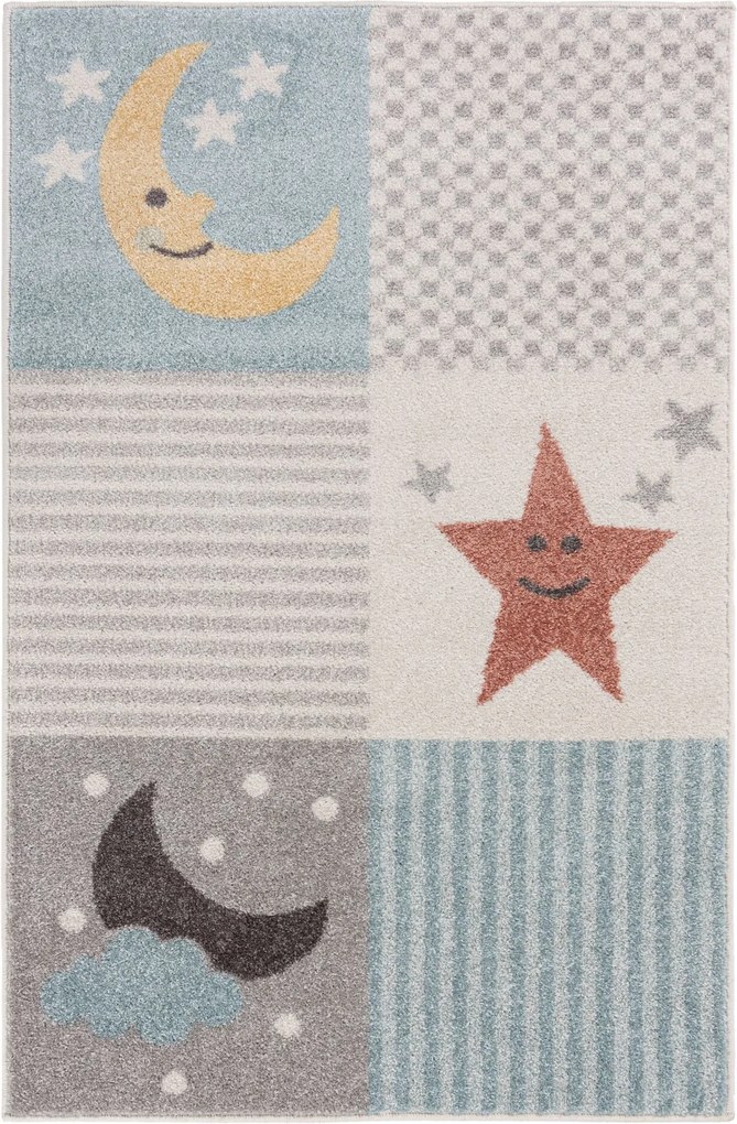 Flair Rugs koberce Detský kusový koberec Bambino Rainbow night Grey / Multi - 80x120 cm