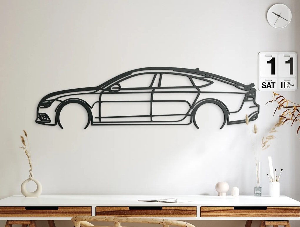 drevko Nálepka na stenu Audi A7 Sportsback Rozmer obrazu: 24 x 86 cm, Farba dekorácie: Čierna