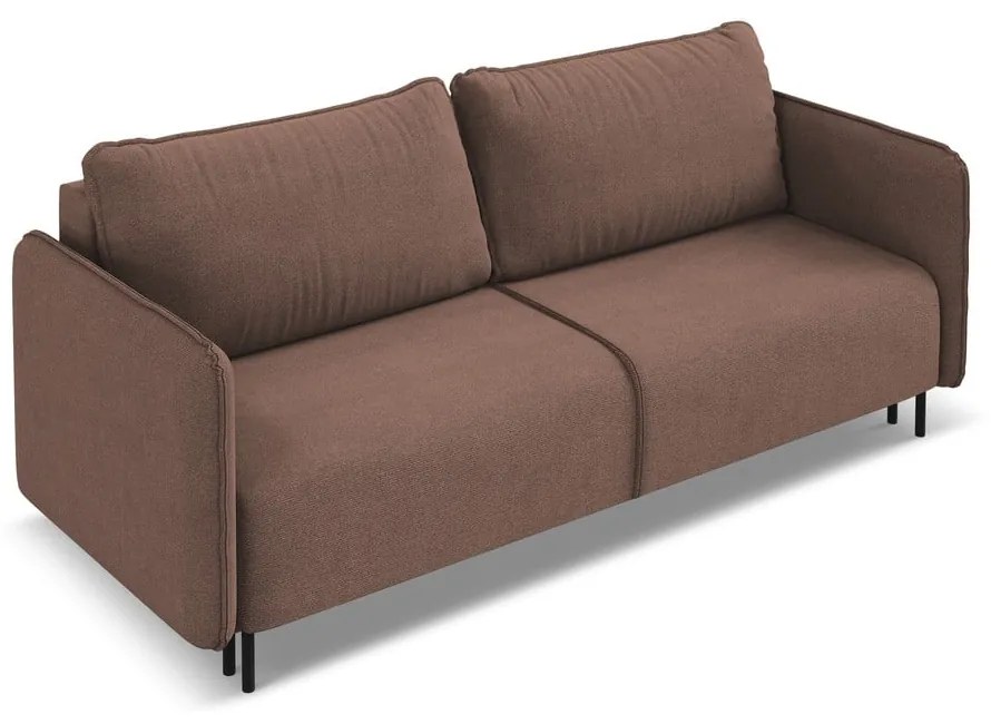 Ružová rozkladacia/s úložným priestorom pohovka 226 cm Luana – Makamii