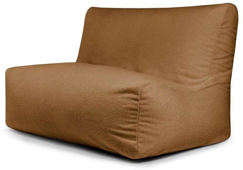 Hnedý sedací vak z textílie buklé Sofa Seat Lounge – SLOWDOWN