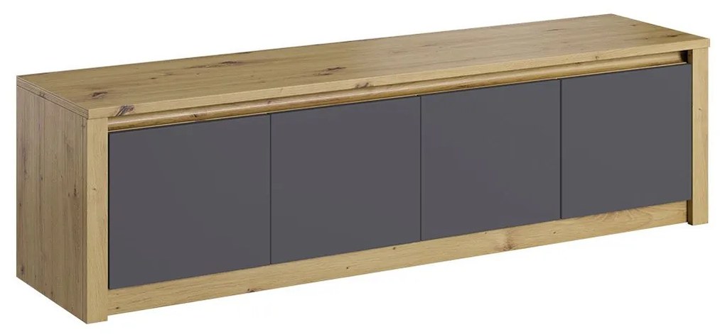 Nízka komoda K4D Nicenna NC04, Farba:: dub artisan / biela