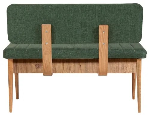 Prešívaná lavica VINA 85x110 cm zelená/borovica atlantic