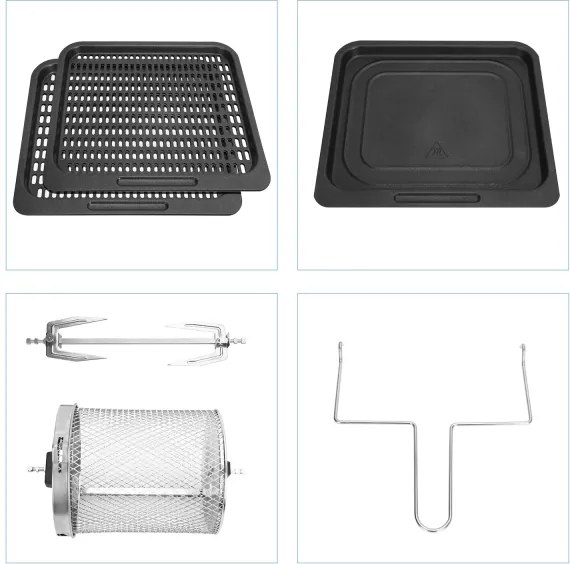 Aigostar - Teplovzdušná rúra 1400W/230V 12l čierna