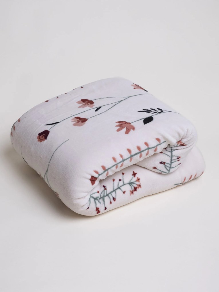 Baránková deka mikroplyš Exclusive 220 × 200 cm – Vlčie maky bežové