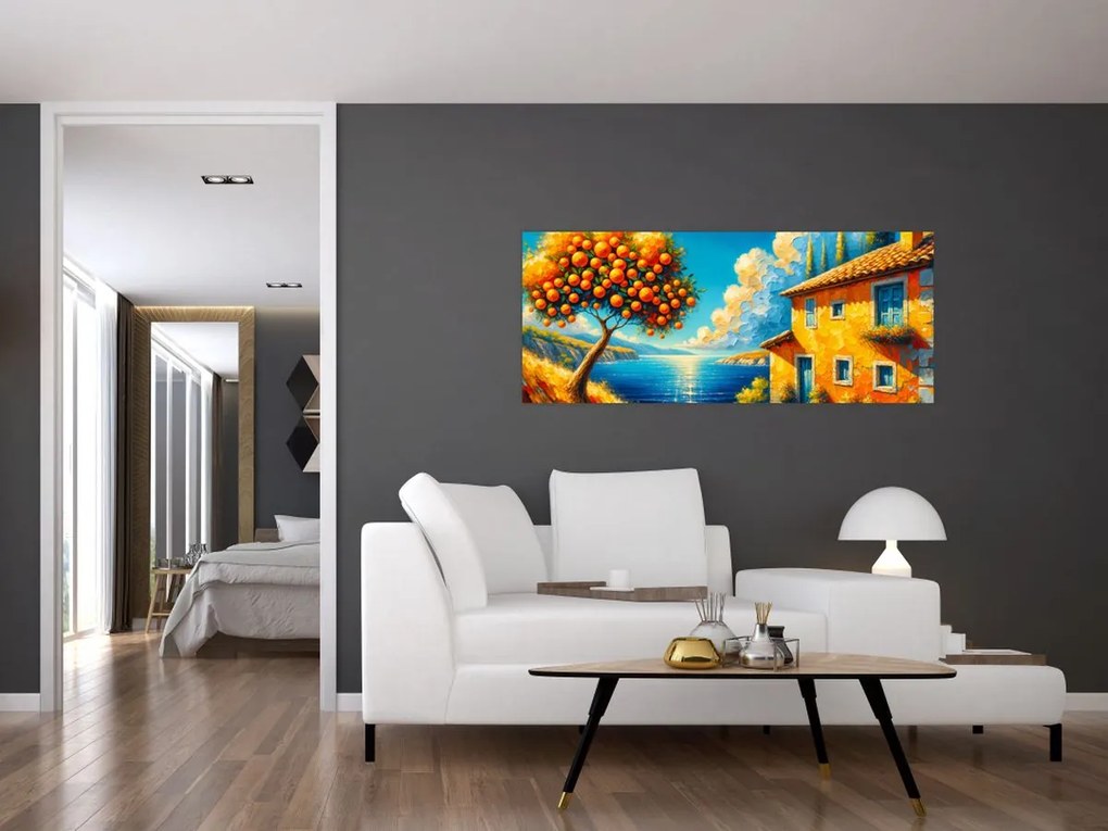Obraz - Dom s pomarančmi II. (120x50 cm)