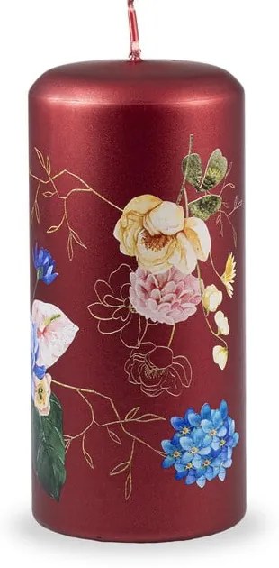 Červená sviečka Unipar Flower Paradise, doba horenia 73 h