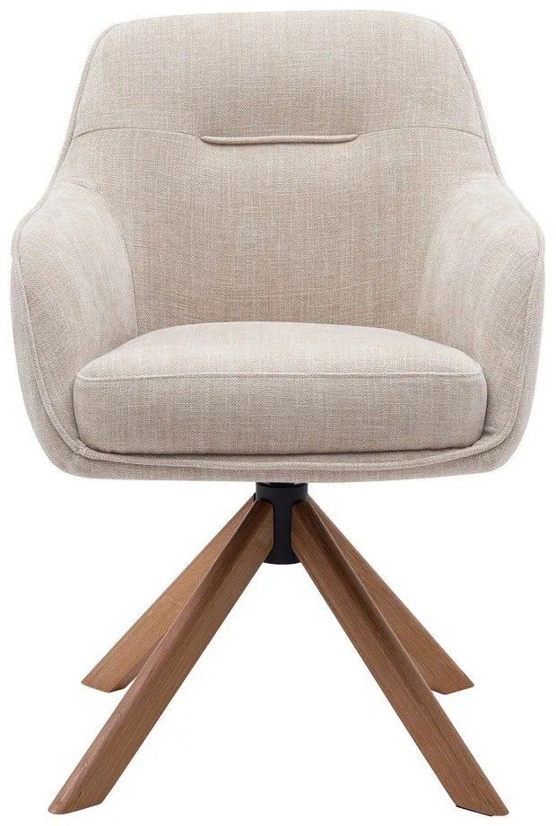 Krémovobiele čalúnené jedálenské kreslá v súprave 2 ks Avola – Unique Furniture