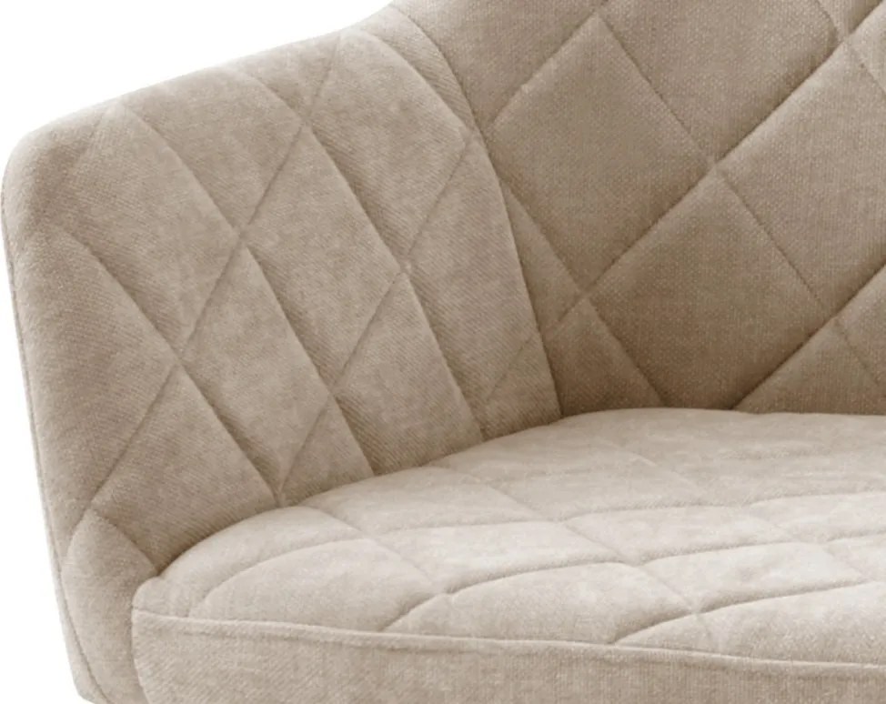 Otočná jedálenská stolička Patti, béžová látka