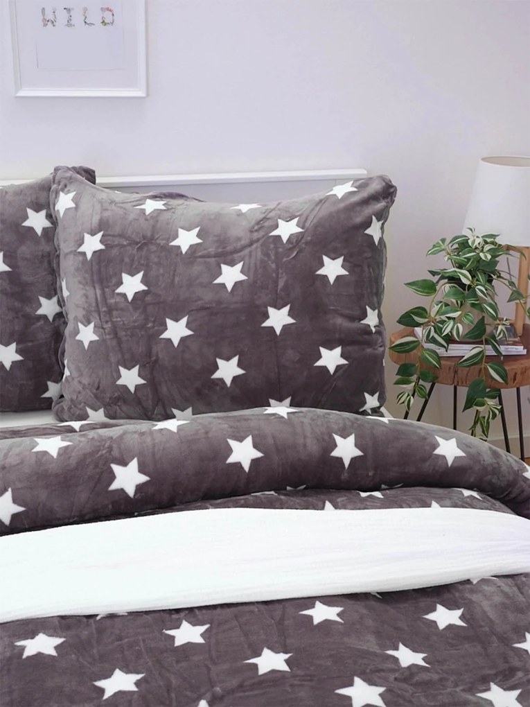 Francúzske obliečky mikroplyš Exclusive – Stars grey