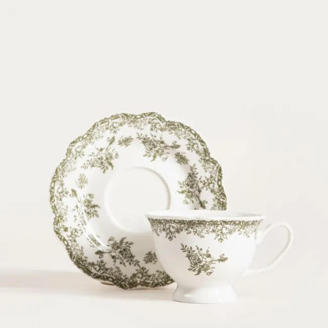 Šálka LOURRY s podšálkou, zelená 762727 200 ml