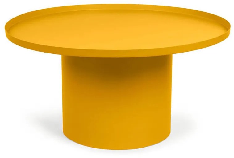 Okrúhly odkladací stolík charu ø 72 cm žltý MUZZA