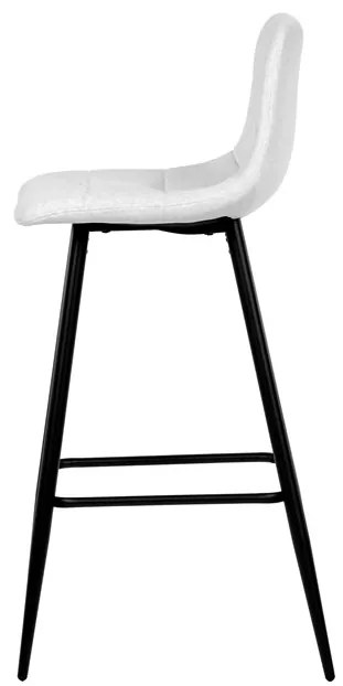 Autronic Barová stolička, biela, látka, AUB-X7015 WT2