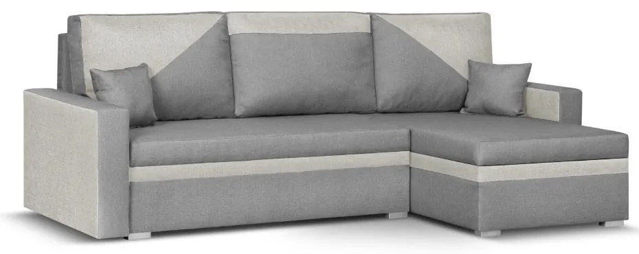 Rozkládací rohová sedací souprava ASTRA Šedá/Béžová