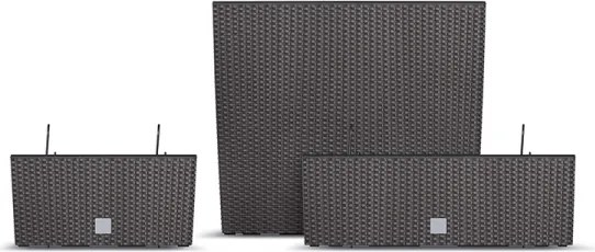 Plastový balkónový kvetináč DRC400W 39,5 cm - hnedá