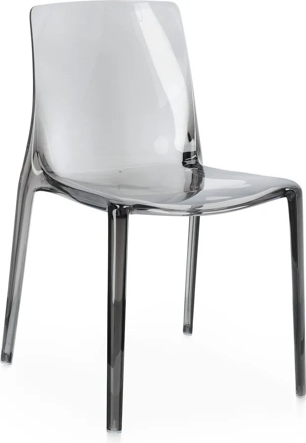 Sivá plastová záhradná stolička Adele – Bizzotto