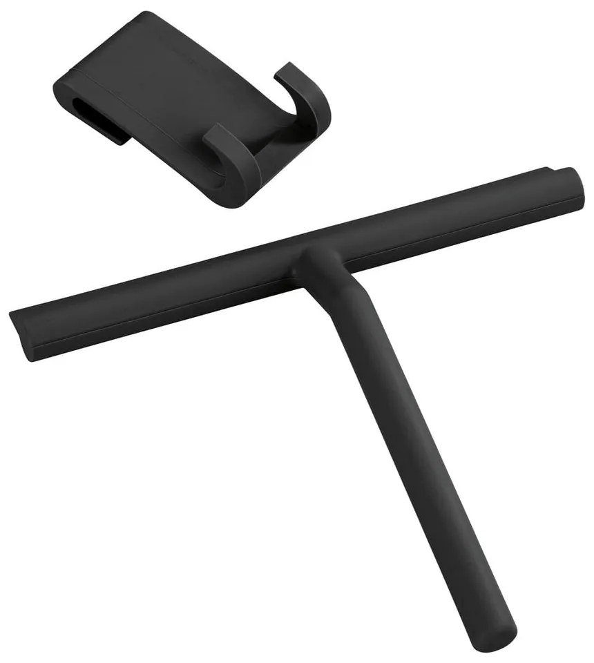 Čierna silikónová kúpeľňová stierka Wenko Squeegee Mola