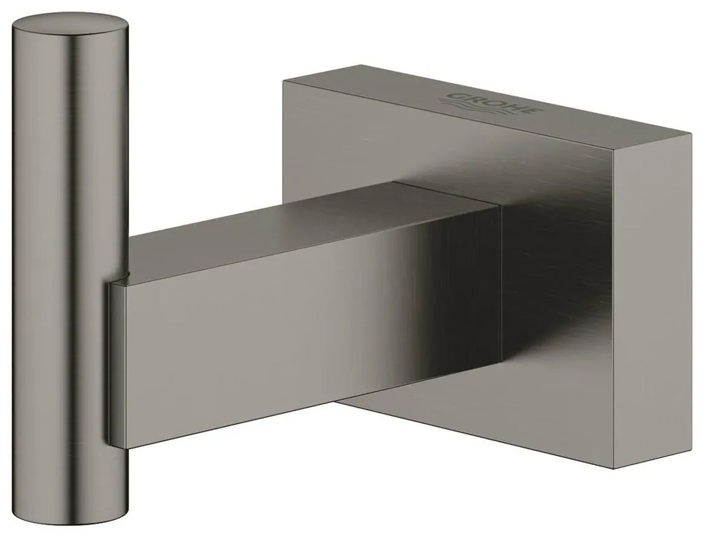 Háčik Grohe Essentials Cube kartáčovaný Hard Graphite G40511AL1