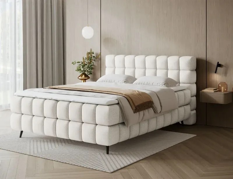 Kontinentálna posteľ Sabrina 140x200, biela (royal 01)