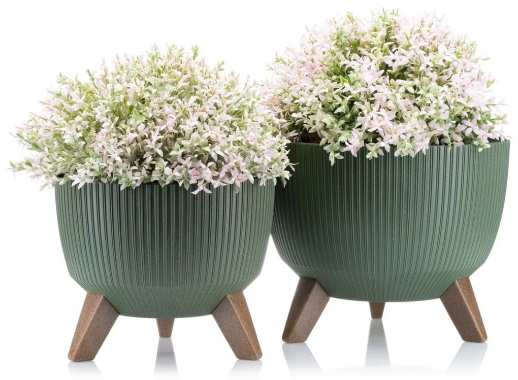 Kvetináč Rosa Linea 24x15 cm zelený