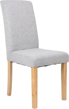 Jedálenská stolička s prešitím Kiki, svetlo šedá látka%