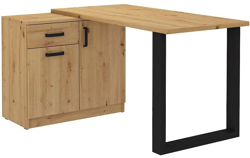 Písací stôl S nízkou komodou Malta Dub Artisan (doska 28mm) Typ 130