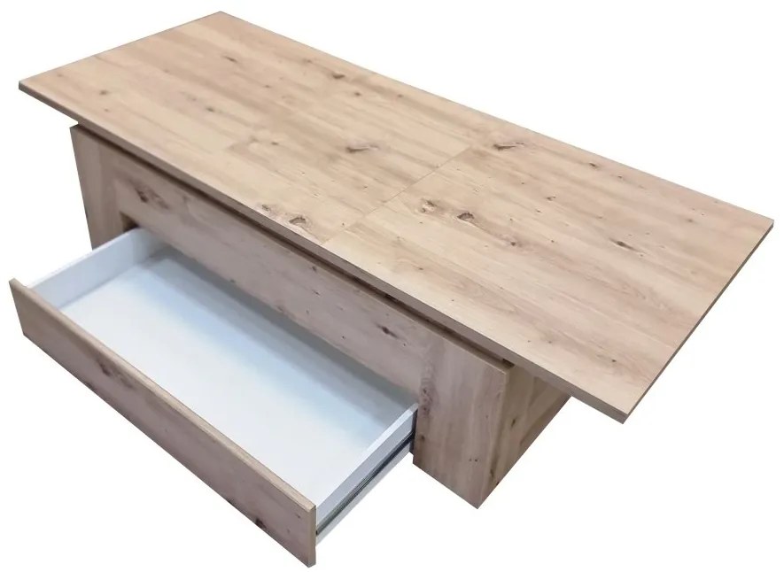 Rozkládací konferenční stolek Corey II 108/153 cm dub artisan