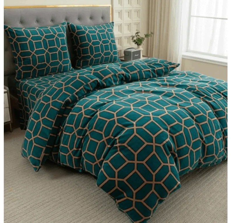 Mikroplyšové obliečky KERNATO zelené Rozmer obliečky: 70 x 80 cm | 140 x 200 cm