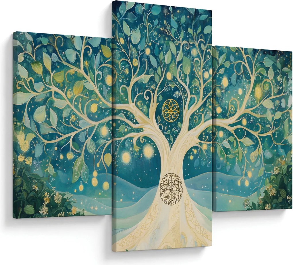Obraz – Magický strom so špirálami (90x60 cm)