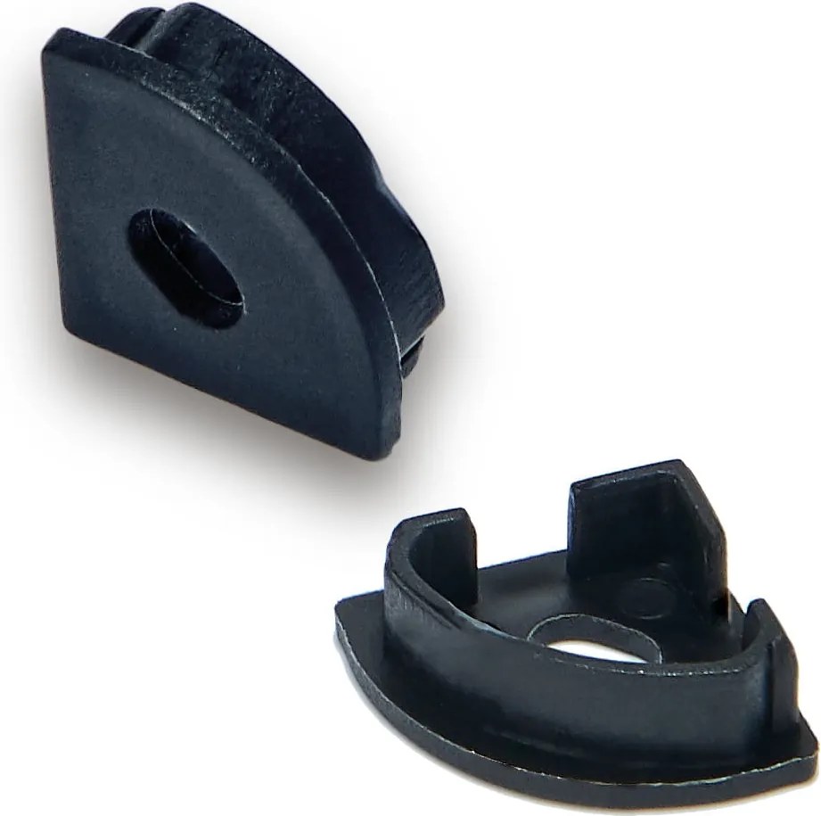 BERGE Koncové krytky profilov BRG-20 2 ks čierne