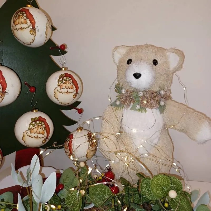 DECOLED Sada ozdôb, 6 ks, priemer 8 cm, elf