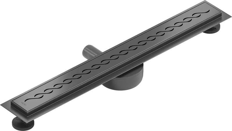 Mexen Flat 360° M18 sprchový žľab 60 cm, brúsený grafit, 1E23060-40