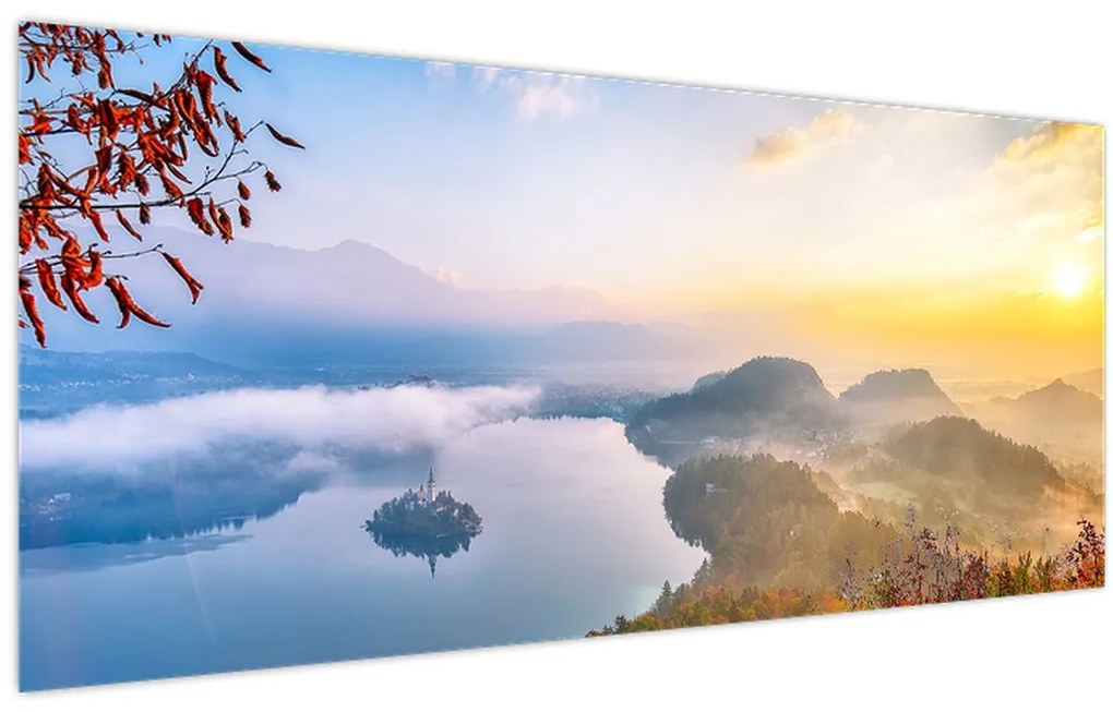 Obraz - Bledské jazero (120x50 cm)