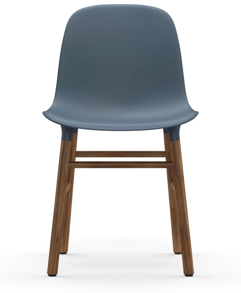 Stolička Form Chair – modrá/orech