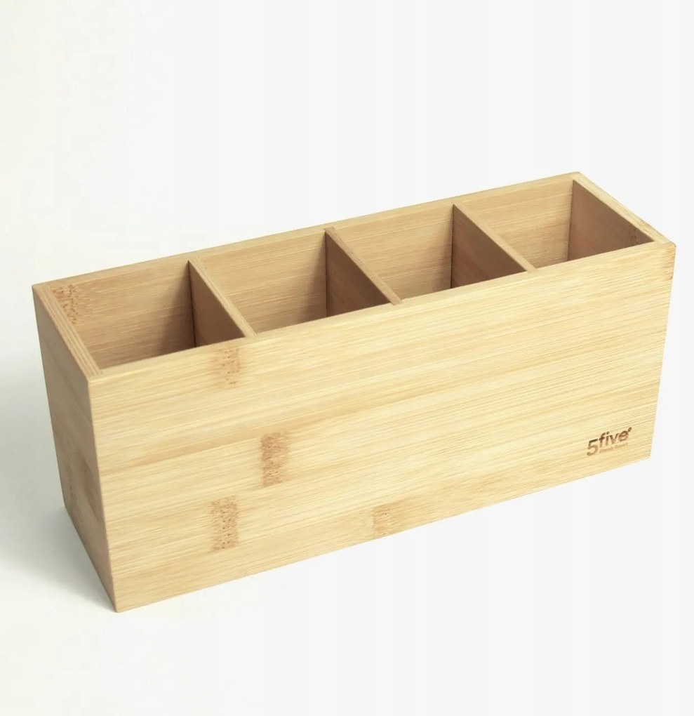 5Five® Bambusový organizér, stojan, 4 priehradky na stojace predmety, SELENA