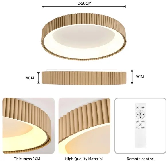 Brilagi - stmievateľné LED stropné svietidlo FALCON MODERN LED/54W/230V 60 cm béžové + diaľkové ovládanie