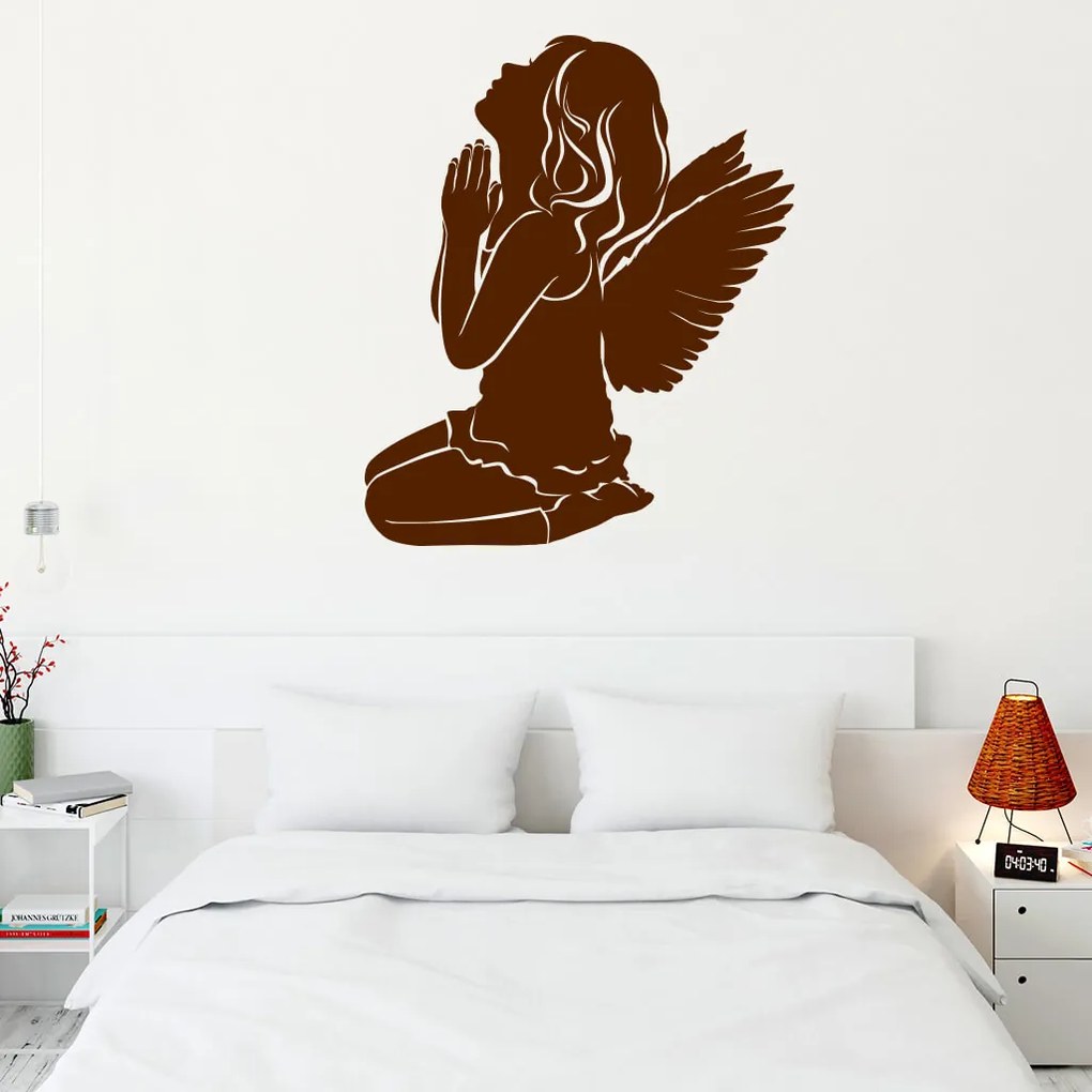 Veselá Stena Samolepka na stenu na stenu Anjelské dievčatko Farba: černá