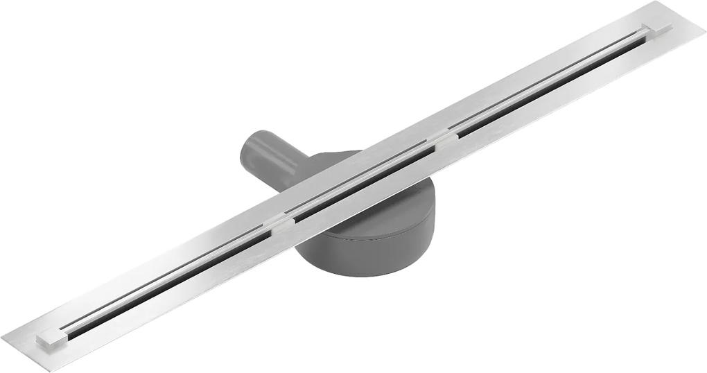 Mexen Flat Super Slim, super tenký odtokový žľab s 360° rotačným sifónom 70 cm, nerez, 1051070