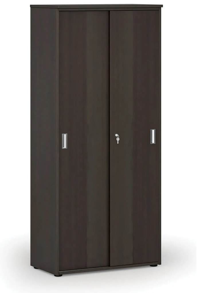Skriňa so zasúvacími dverami PRIMO WOOD, 800 x 420 x 1781 mm, wenge