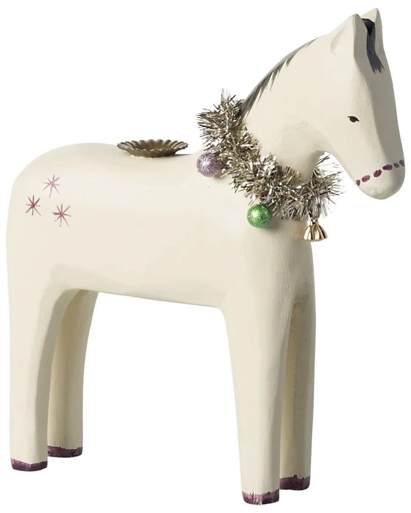 Maileg Drevený svietnik Horse Small