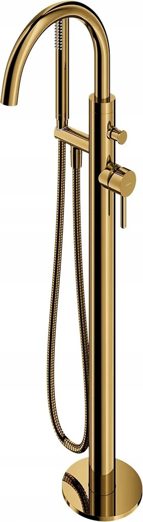 Voľne Stojaca Podlahová Vaňová Batéria, Zlatý Lesk Y Omnires, Nízka