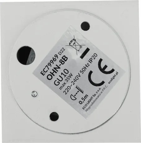 Stropné svietidlo GU10 LED, pohyblivé, 60x100 mm, vysoké bodové svetlo, biele