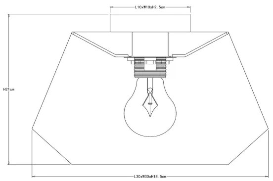 Lucide 10121/30/30 - Stropné svietidlo JESSICA 1xE27/60W/230V čierna