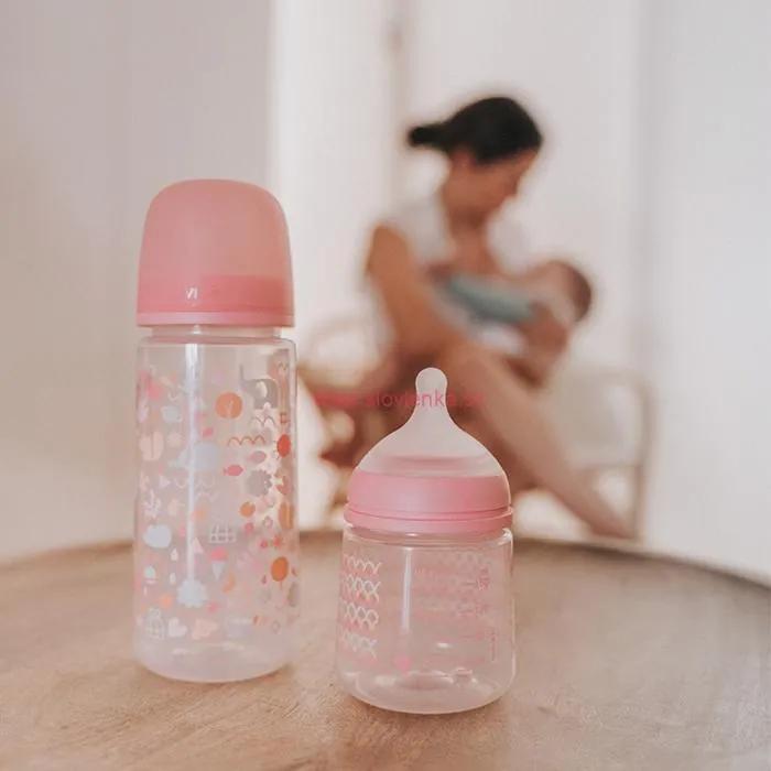 SUAVINEX - dojčenská fľaša 150 ml S memories - ružová
