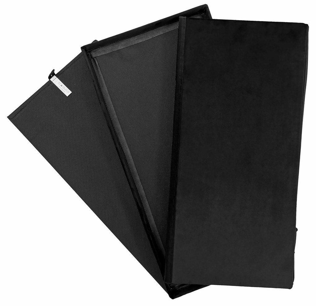 Skladací taburet PERFECT DUO 60x30 cm čierny