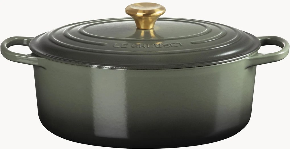 Oválny liatinový zapekací hrniec Signature