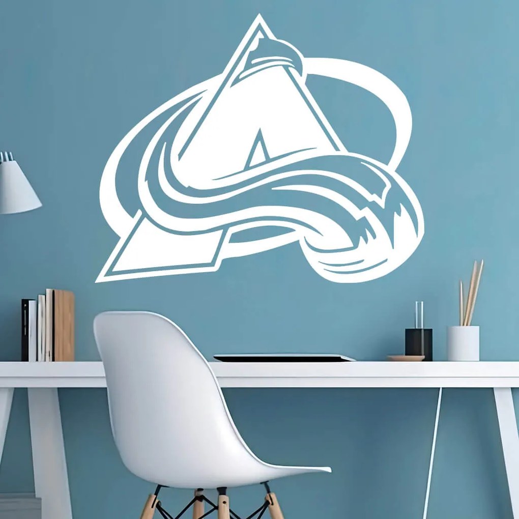 Veselá Stena Samolepka Hokejový tím Colorado Avalanche Farba: černá, Veľkosť: 80 x 65 cm