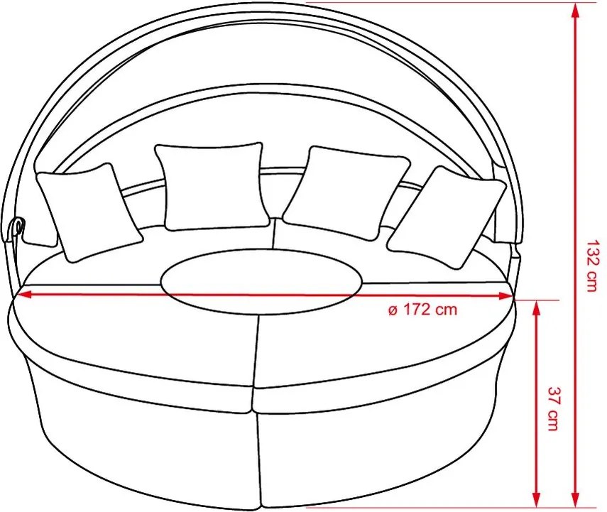 13-dielna multifunkčná záhradná sofa + sedacia súprava CATALINA 2023 - hnedá-tmavo šedá