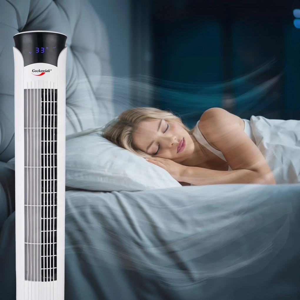 Stĺpový ventilátor TOPLO biely
