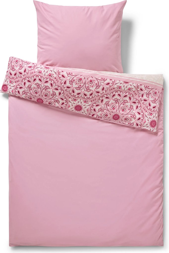 Posteľná bielizeň renforcé, mandala, ružová, štandardná veľkosť